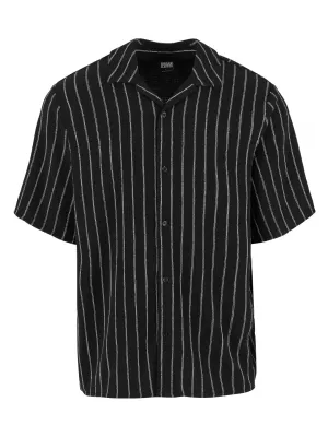 Moška srajca URBAN CLASSICS TB7342 ČRNA/UMAZANO BELA