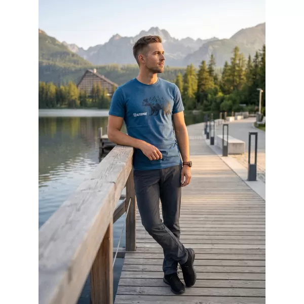  Moška majica s kratkimi rokavi ALTISPORT ALM193129 DENIM 