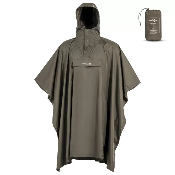  Jakna PENTAGON CLOUDBURST PACKABLE RAIN PONCHO K07018 RJAVO SIVA 