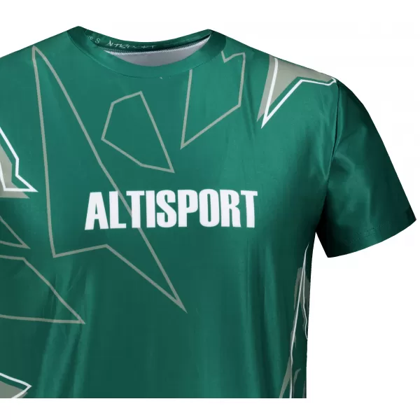  Moška vrhunska majica za prosti čas ALTISPORT VOJ/ALM123TR06 TEMNO ZELENA 