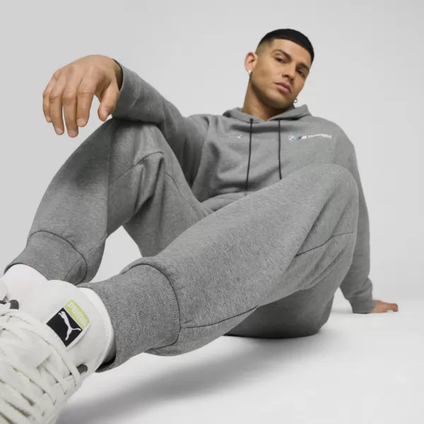  Moške sledilne obleke PUMA BMW MMS ESS+ PANTS FLEECE 62749903 SREDNJA SIVA HEATHER 