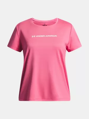 Dekliška majica s kratkimi rokavi UNDER ARMOUR TECH WORDMARK GRAPHIC SS 6005136-672 ROZA