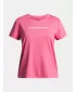 Dekliška majica s kratkimi rokavi UNDER ARMOUR TECH WORDMARK GRAPHIC SS 6005136-672 ROZA