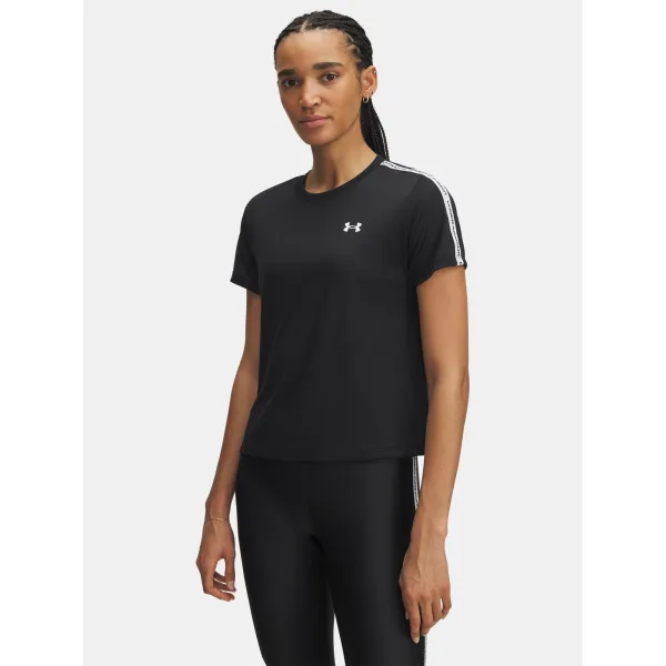  Ženska majica s kratkimi rokavi UNDER ARMOUR UA TECH WM TAPE SS 6003915-001 ČRNA 