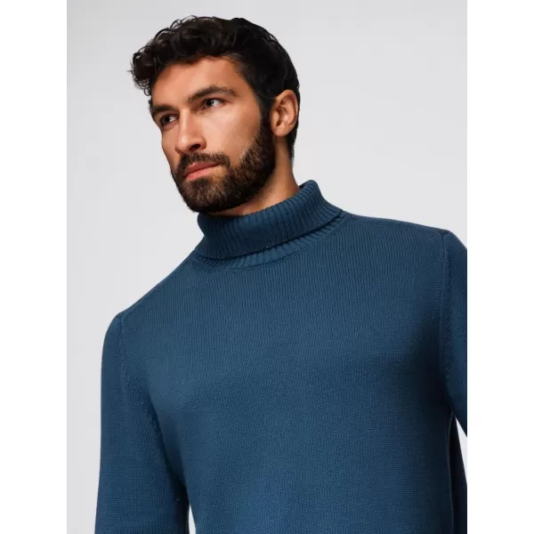  Moški pulover OMBRE OM-SWTN-0163 TEMNO MODRA 