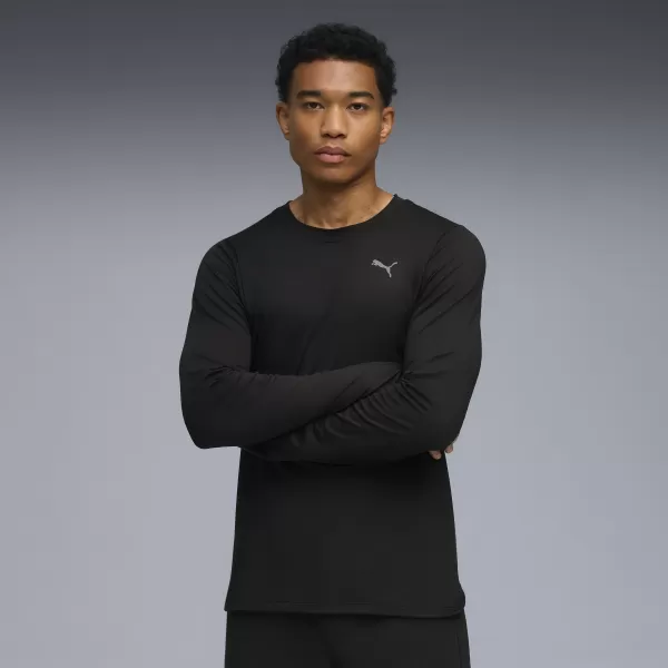  Moška majica s kratkimi rokavi PUMA M CLOUDSPUN LS TEE 52759101 ČRNA PUMA 