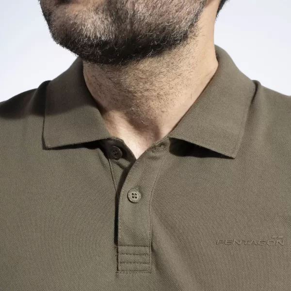  Moška majica s kratkimi rokavi z ovratnikom PENTAGON MOTH PIQUET POLO SHIRT K09047 ČRNA 