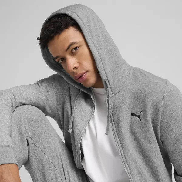  Pánská bunda PUMA ESS FULL-ZIP HOODIE FL 68259003 MEDIUM GRAY HEATHER 