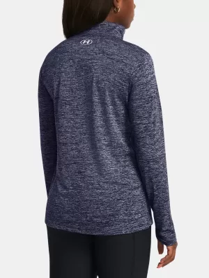 Ženska majica s kratkimi rokavi UNDER ARMOUR TECH 1/2 ZIP- TWIST 1384225-410 MODRA