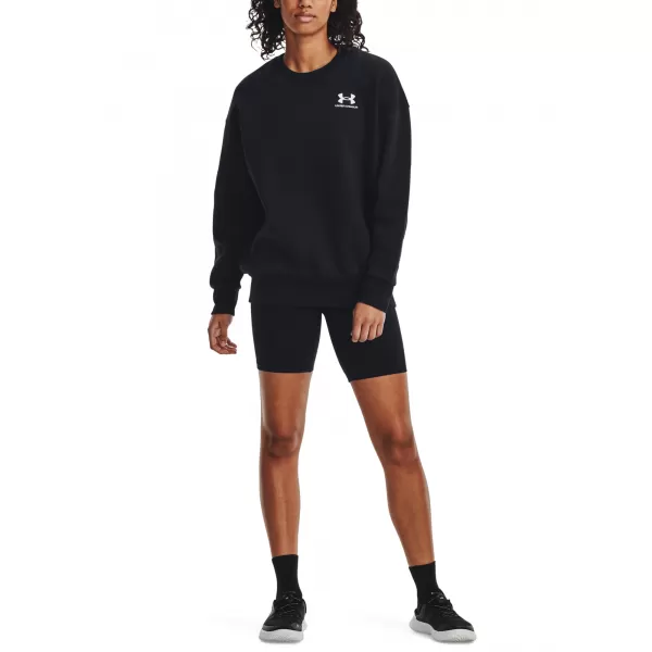  Ženski pulover UNDER ARMOUR ESSENTIAL FLC OS CREW 1379475-001 ČRNA 