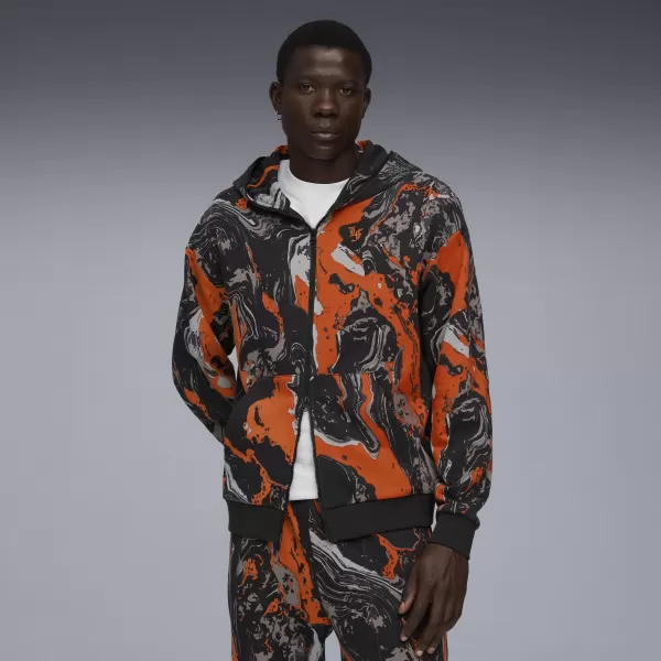  Pánská bunda PUMA LAFRANCE HEEM ERA FULL ZIP 63247101 ORANGE GLO/AOP 