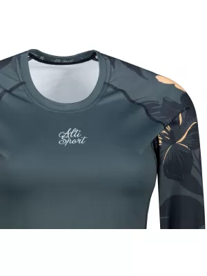 Ženska premium funkcionalna majica z dolgimi rokavi ALTISPORT VOJ/ALW115TR03 TEMNO SIVA