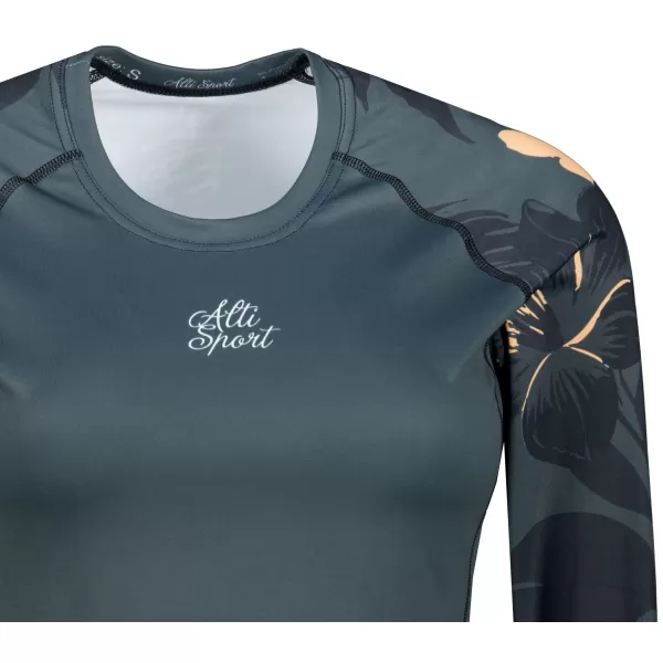  Ženska premium funkcionalna majica z dolgimi rokavi ALTISPORT VOJ/ALW115TR03 TEMNO SIVA 