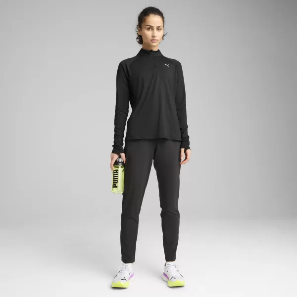  Srajca PUMA W RUN VELOCITY CLOUDSPUN 1/4 ZIP 52665001 PUMA ČRNA 