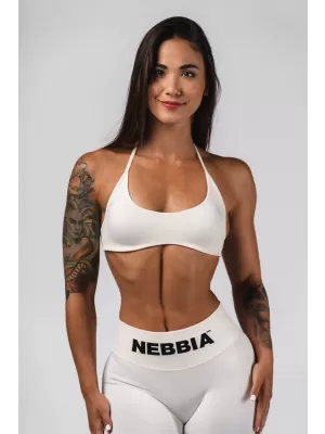 Brezšivni dvižni športni modrček FLOW SEAMLESS 495 CREAM Nebbia