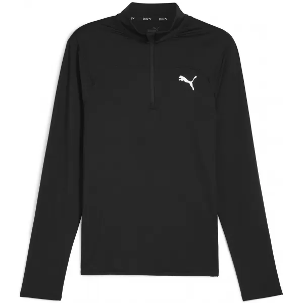  Športna majica PUMA RUN CLOUDSPUN 1/4 ZIP 52499201 ČRNA PUMA 