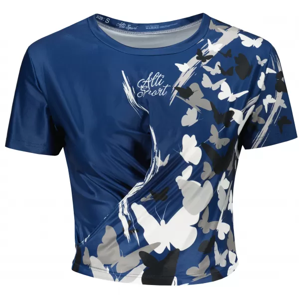  Ženski funkcionalni vrhunski kratki top ALTISPORT VOJ/ALW022TR07 NAVY NAVADE 