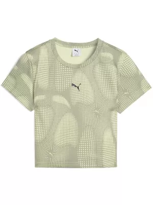 Ženska majica s kratkimi rokavi PUMA DARE TO AOP BABY TEE 63214582 LUKS VOJSKA