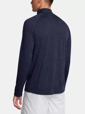 Moška majica s kratkimi rokavi UNDER ARMOUR UA TECH TEXTURED 1/2 ZIP 1382797-410 MODRA