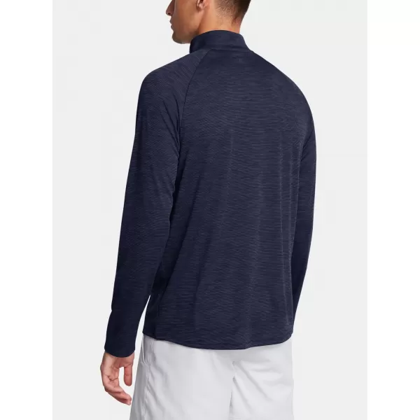 Moška majica s kratkimi rokavi UNDER ARMOUR UA TECH TEXTURED 1/2 ZIP 1382797-410 MODRA 