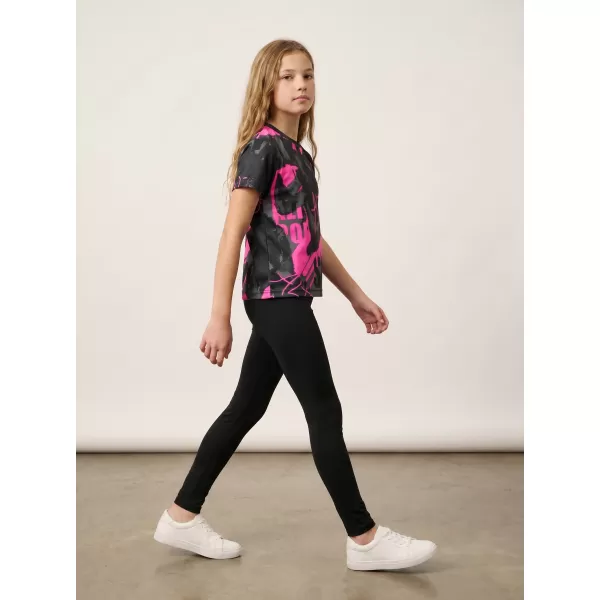  Otroška premium funkcionalna majica ALTISPORT VOJ/ALK076TR01 ČRNA/FLUO ROZA 