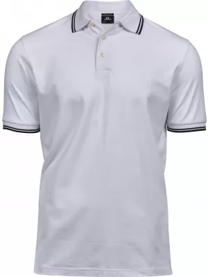 Moška majica s kratkimi rokavi TEE JAYS | TJ 1407 BELA/MORNARSKO MODRA