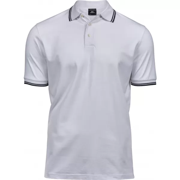  Moška majica s kratkimi rokavi TEE JAYS | TJ 1407 BELA/MORNARSKO MODRA 