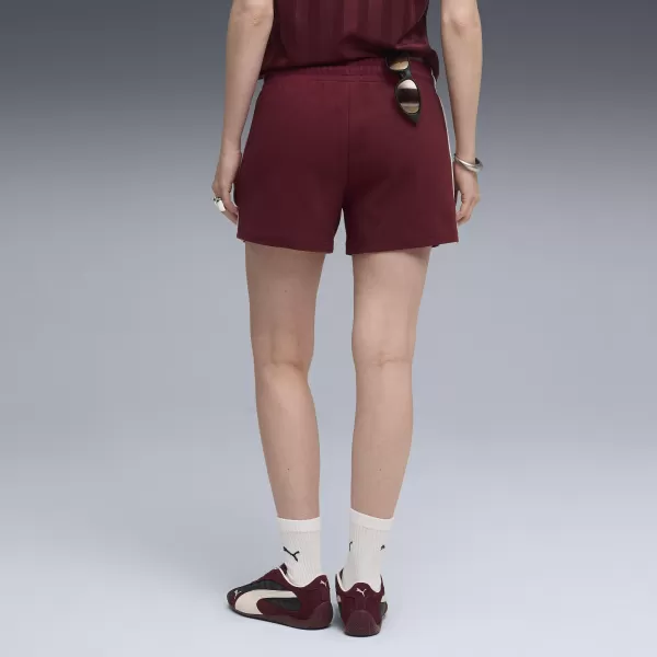  Ženske kratke hlače PUMA T7 PINTUCK SHORTS 4' 63213996 RUBINASTI ŠIMER 