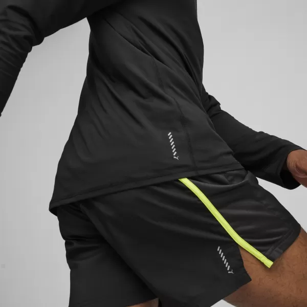  Športna majica PUMA RUN CLOUDSPUN 1/4 ZIP 52499201 ČRNA PUMA 