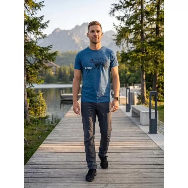  Moška majica s kratkimi rokavi ALTISPORT ALM193129 DENIM 
