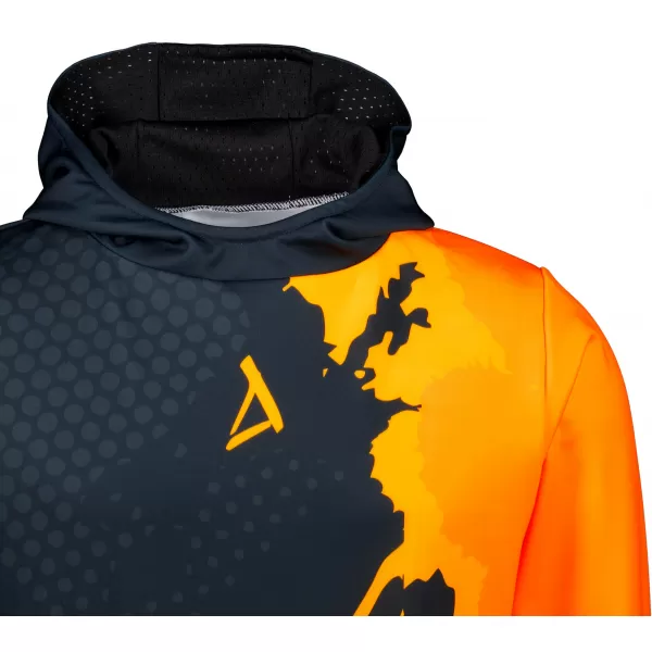  Moški vrhunski funkcionalni pulover ALTISPORT VOJ/ALM112MI01 ČRNO-FLUO ORANŽNA 