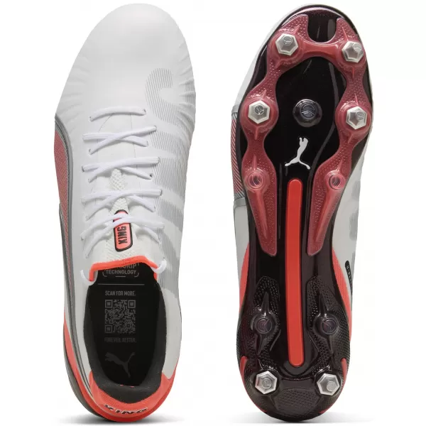  Moški nogometni škornji PUMA KING ULTIMATE MXSG 10881701 PUMA WHITE/PUMA SILVER 