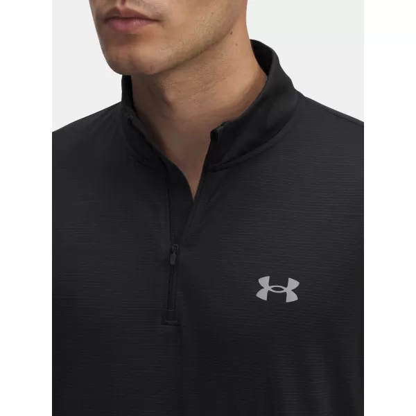  Moška majica s kratkimi rokavi UNDER ARMOUR UA LAUNCH 1/4 ZIP 6005542-001 ČRNA 