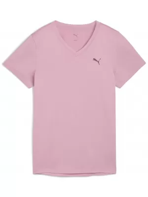 Srajca PUMA W TAD ESSENTIAL VNECK TEE 52589065 POLOŽENA ROZA