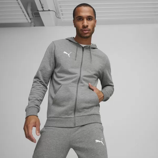  Jakna PUMA TEAMGOAL CASUALS HOODED JACK 658595_33 SREDNJA SIVA HEATHER/BELA 