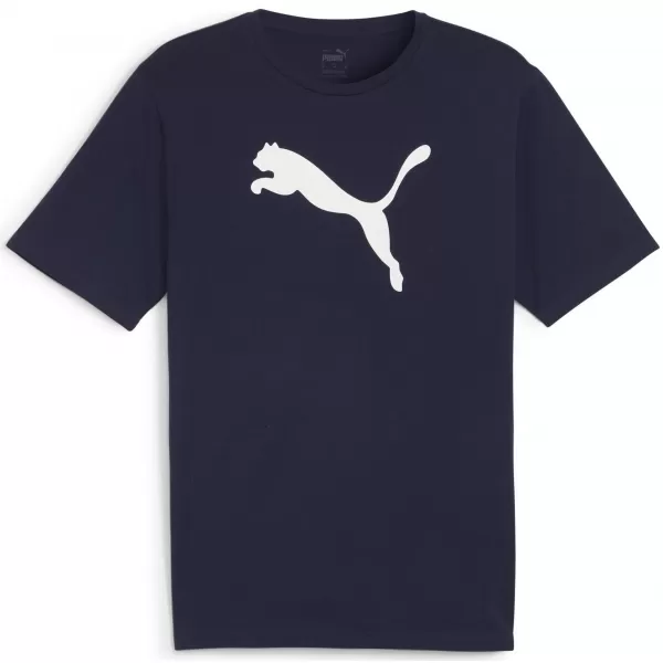  Moški dres PUMA TEAMRISE LOGO JERSEY COTTON 658705_06 PUMA NAVY/PUMA WHITE 