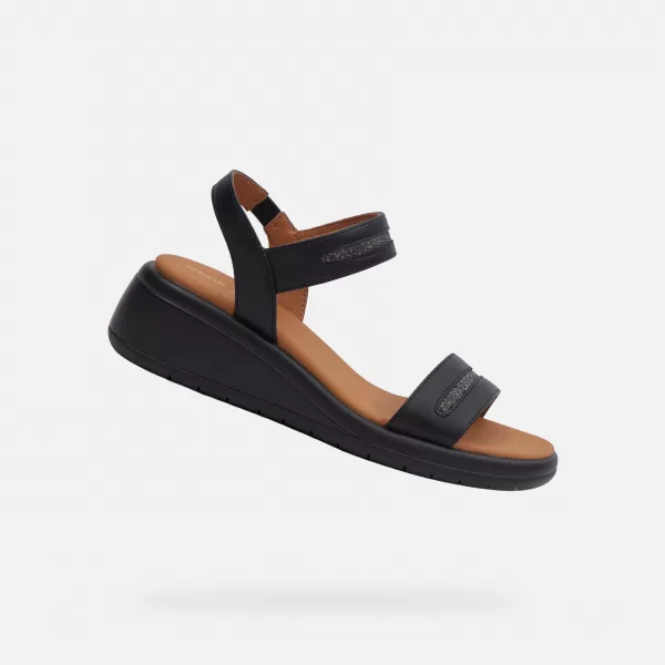  Ženske sandale GEOX MELICONIA G000969 ČRNA 