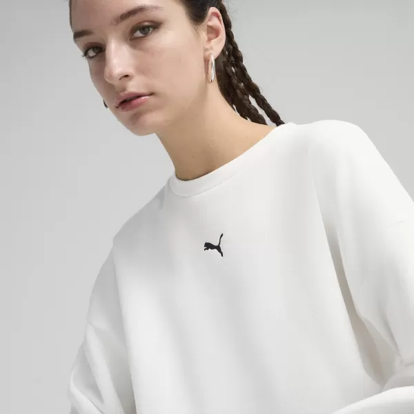  Ženski pulover PUMA ESS OVERSIZED CREW FL 68540002 PUMA BELA 