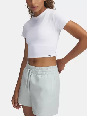 Ženska majica s kratkimi rokavi UNDER ARMOUR UA RIVAL RIB BABY TEE 6000264-100 BELA