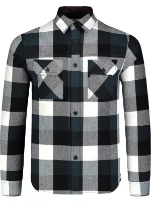 Flanelska majica NORDBLANC QUANTUM NBSSM8243 SIVA/ZELENA
