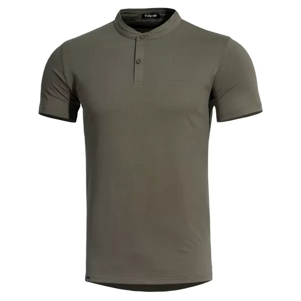  Majica s kratkimi rokavi PENTAGON ROMEO 2.0 HENLEY T-SHIRT K09050 RJAVO SIVA 