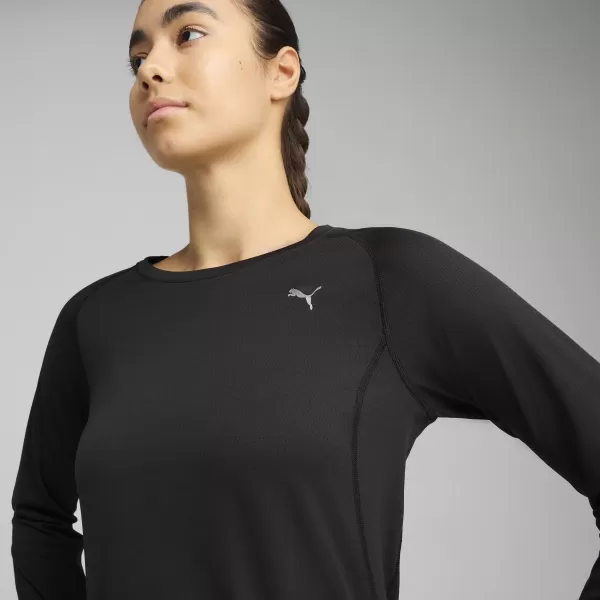  Srajca PUMA W RUN VELOCITY LONG SLEEVE (POLY) 52658101 PUMA ČRNA 