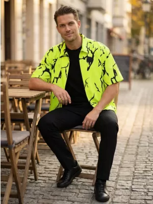 Moška vrhunska majica ALTISPORT VOJ/ALM052KOS01 NEONSKO ZELENA