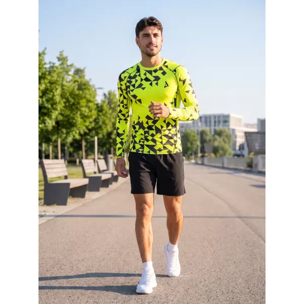  Moška vrhunska funkcionalna kompresijska majica ALTISPORT VOJ/ALM108TR03 NEON RUMENA 