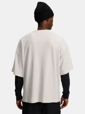 Moška majica s kratkimi rokavi UNDER ARMOUR UA RIVAL WAFFLE CREW 1383106-110 BELA