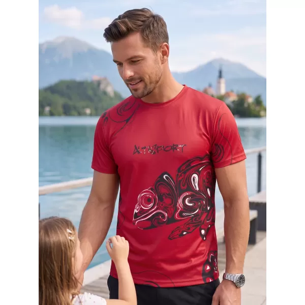  Moška vrhunska majica za prosti čas ALTISPORT VOJ/ALM122TR06 RDEČA 