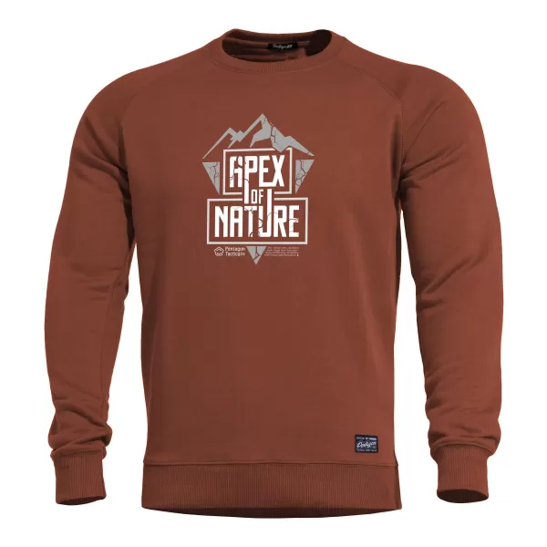 Pulover PENTAGON HAWK SWEATER APEX OF NATURE K09019 RJAVA 