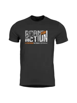 Majica s kratkimi rokavi PENTAGON AGERON BORN FOR ACTION K09012 ČRNA