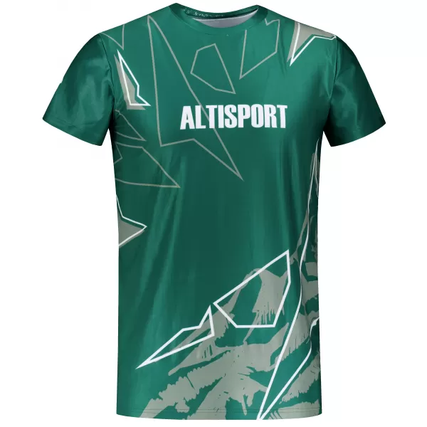  Moška vrhunska majica za prosti čas ALTISPORT VOJ/ALM123TR06 TEMNO ZELENA 