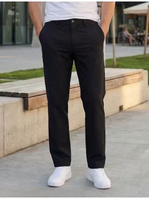 Moške hlače ALTISPORT ATS TROUSER CLASSIC-FIT ČRNA